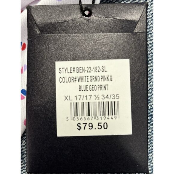 NWT Sexy Ben Sherman XL Button Down Shirt Geo Print 💜 - Picture 8 of 8